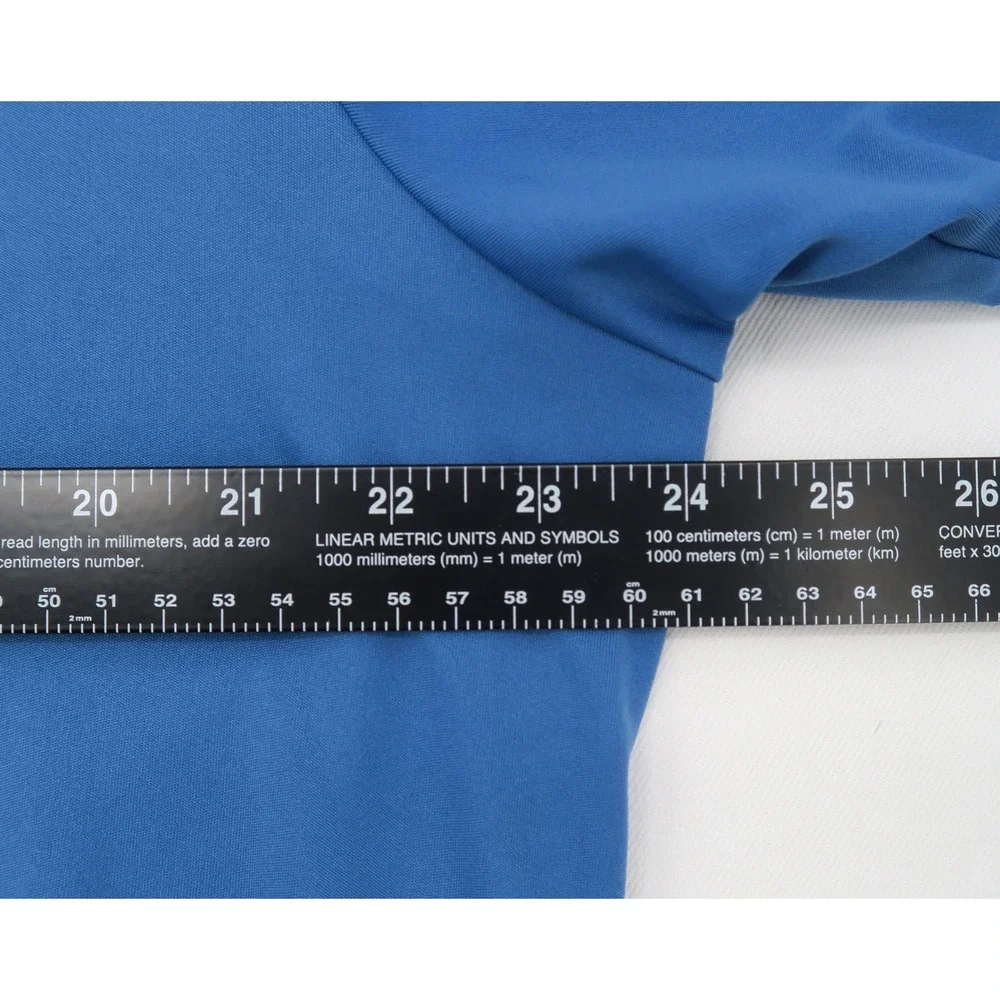 Adidas Golf Mens XL Blue Short‎ Sleeve Performance Polo Shirt 3-Stripe Back